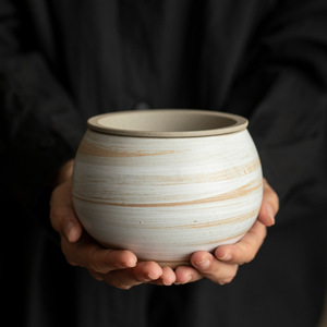 Japanese Style Earthenware <b>Tea</b> Caddy With Lid For Kung Fu <b>Tea</b> <b>Set</b> Dehua Pottery <b>Tea</b> Washer Water Bowl Teapot Holder Stand - Product Image 2