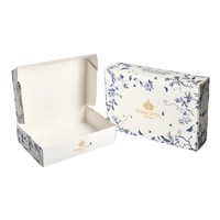 Boîte d'emballage pour gâteaux et beignets pliables de qualité alimentaire avec logo personnalisé en or blanc