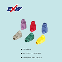 Cache-prise RJ45 en PVC souple de haute qualité pour câble Ethernet Cat5e, Cat6, Cat6a avec protection anti-tension