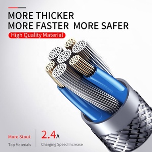 Câble USB tressé en Nylon pour recharge rapide et données, cordon de <span class=keywords><strong>chargeur</strong></span> pour tablette et téléphone <span class=keywords><strong>iphone</strong></span> X/XS/X/MAX/11/8/7/<span class=keywords><strong>6</strong></span>/6s/plus - Product Image 4