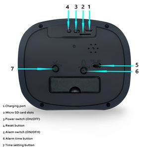 กล้องวงจรปิด LCDOLED Full HD 1080P นาฬิกาปลุกพร้อมกล้องขนาดเล็ก ควบคุมผ่าน Wifi ไร้สาย บันทึกภาพ DVR กล้องวงจรปิดรักษาความปลอดภัยภายในบ้าน - Product Image 2