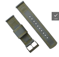 Jettda Factory vend en gros des bracelets de montre en nylon à logo personnalisé, à libération rapide, 18 mm-24 mm, double couche.