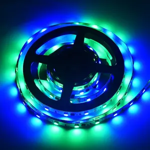 Bande lumineuse LED numérique SMD5050 WS2811 RVB adressable 10 Pixel/m étanche Smart Magic Color DMX512 programmable