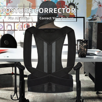 Correcteur de posture réglable, ceinture de soutien dorsal et d'épaule en maille respirante pour hommes et femmes, idéal pour le fitness