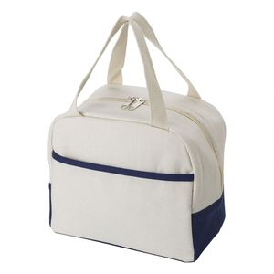 Custom Cotton Lunch Bag Zipper Cooler Bag with Handle Portable Picnic Bag for Adult - Product Image 1