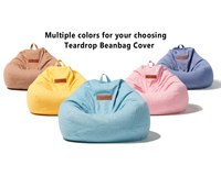 Housse de pouf en poly-lin LUCKYSAC, vente en gros, grand format XXL, pour salon, canapés d'angle, pouf, siège, pouf