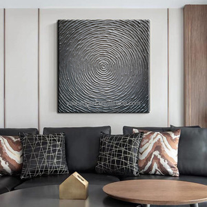 Nghệ thuật đương đại sơn dầu trên vải kết cấu kết cấu bạc màu Xám sơn hiện đại nhà văn phòng trang trí trừu tượng tường nghệ thuật - Product Image 3