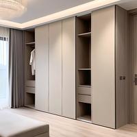 Armoire autoportante en bois de style français moderne avec coiffeuse intégrée, design gain de place, écologique, durable, 5+ tiroirs