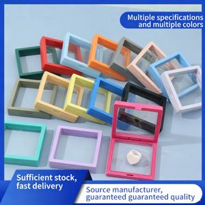 Boîte <span class=keywords><strong>de</strong></span> présentation rigide en carton pour bijoux, avec membrane transparente et cadre flottant, pour boucles d'oreilles, pièces <span class=keywords><strong>de</strong></span> monnaie, médailles et médaillons, à <span class=keywords><strong>fermeture</strong></span> magnétique - Product Image 2