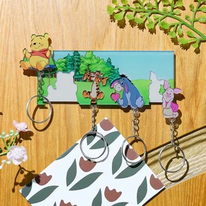 Couple <span class=keywords><strong>porte</strong></span>-clés mur Anti perte clé pendentif amant <span class=keywords><strong>porte</strong></span>-clés décoration de la maison réfrigérateur autocollant stockage maison - Product Image 3