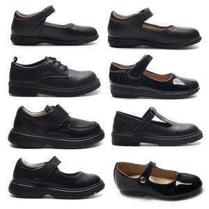 Babyhappy Factory Cheap Price Kids Black School Shoes Formal <b>Flat</b> Mary Jane Student Leather Student Shoes - Product Image 2