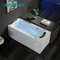 Baignoire rectangulaire moderne en acrylique pour intérieur, avec hydromassage à air, 22 jets d'eau, robinet inclus, pour salle de bain, hôtel, villa