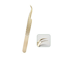 Pince à épiler en acier inoxydable pour extensions de cils avec pointe en fibre, pince à épiler pour cils volumineux avec pointe en fibre, pince à épiler de beauté, logo personnalisé