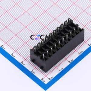 DB2EVHBG-3.81-2*10P-BK Plug-in Terminal Block Through hole,P=3.81mm Board-to-Board / Socket - Closed Snap Fixing 2x10P 3.81mm - Product Image 2