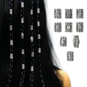 <span class=keywords><strong>Peluca</strong></span> de runas vikingas nórdicas con mangas Vintage Thor Myth, trenza sucia, aleación decorativa, cuentas con agujeros grandes, herramienta de extensión de cabello - Product Image 1