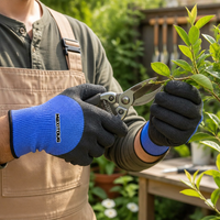 Gants de travail de jardin MaxiTough 7 Gauge en latex gaufré, respirants, flexibles, antidérapants pour la manutention générale