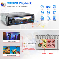 Reproductor de DVD para Auto 1 Din, Reproductor MP3 con Pantalla LCD, Control Remoto, Puerto USB, Transmisor FM, Sistema de Audio Estéreo Portátil con Bluetooth