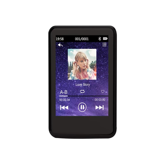 2.8" TFT Screen MP3 Player, 64GB HiFi Lossless Music with FM Radio Built-in Speaker