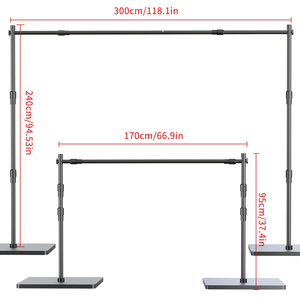 Support de fond de studio photo, cadre de fond pour <span class=keywords><strong>photographie</strong></span>, <span class=keywords><strong>toile</strong></span> peinte au pistolet et fer forgé - Product Image 2
