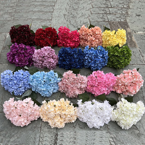 Haute Qualité Européenne 5 Tête Fleurs Artificielles Réaliste Bourgogne Hortensia Table De <span class=keywords><strong>Mariage</strong></span> Vase <span class=keywords><strong>Décoration</strong></span> - Product Image 4