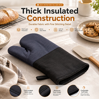 Mitaines de four en coton de haute qualité Protection de cuisine en gros Isolation thermique Anti-brûlure Mitaines de four d'isolation