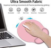 Tapis de souris personnalisé en tissu doux avec base en caoutchouc antidérapante, tapis de souris ergonomiques 3D avec gel