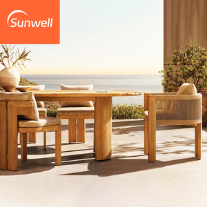 Meubles <span class=keywords><strong>de</strong></span> jardin <span class=keywords><strong>de</strong></span> luxe modernes en bois Table à manger et chaises longues Ensemble <span class=keywords><strong>de</strong></span> table <span class=keywords><strong>de</strong></span> jardin en teck <span class=keywords><strong>pour</strong></span> hôtel Patio <span class=keywords><strong>Balcon</strong></span> - Product Image 6