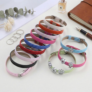 Bracelet de montre réglable en PU effet peau de serpent 8 mm avec breloque strass, accessoires de bijoux DIY pour femme, cadeau - Product Image 3