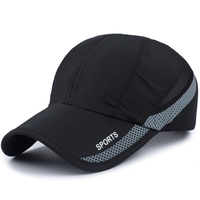 Chapeaux de baseball d'été en microfibre avec logo personnalisé à 5 panneaux Casquettes de course à pied en maille