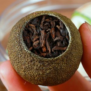 Thé Pu'er Premium en fût en bois, petit agrumes verts, Xiao Qing Gan, pour une digestion saine, <span class=keywords><strong>coffret</strong></span> <span class=keywords><strong>cadeau</strong></span>, vente en gros, approvisionnement direct en vrac, le meilleur - Product Image 4
