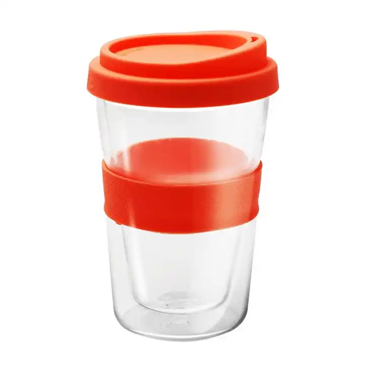 320ml Heat Resistant Transparent Glass Cup Tea Cup With Lid