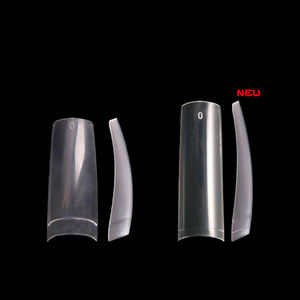 550 pièces clair/nature <span class=keywords><strong>Extra</strong></span> Long carré <span class=keywords><strong>faux</strong></span> ongle pointe avec boîte demi-couverture Gel souple acrylique Nail Art conseils - Product Image 1