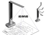 Escáner Visualizador Digital Portátil Profesional para Enseñanza, Cámara con Resolución 4K, Inalámbrico, de Aleación de Aluminio, Tamaño A3/A4