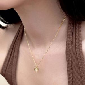 สร้อยคอเงินแท้ 925 ชุบทอง 14K ดีไซน์ Dylam Dainty ประดับจี้รูปหัวใจเพชรซิคอเนีย 5A เหมาะสำหรับใส่ทุกวัน - Product Image 6