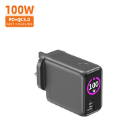 Chargeur USB-C prise US, USB-C USB-A 3 ports 100W GaN, charge rapide PPS avec homologation CE, chargeur sans fil pour ordinateur portable Samsung