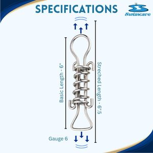 Couverture de piscine Swimcare Spring 5.25 en acier inoxydable avec anneau en D pour utilisation hivernale - Product Image 3