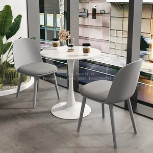 Wholesale Nordic MDF Top Coffee Shop Hotel Living Room Kitchen White Office Metal <strong>Tables</strong> Negotiation <strong>Table</strong> <strong>Tulip</strong> Dining <strong>Table</strong> - Product Image 2