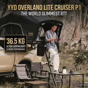 <span class=keywords><strong>Tente</strong></span> <span class=keywords><strong>de</strong></span> <span class=keywords><strong>toit</strong></span> ultra-légère YYD OVERLAND 36,5 kg prête pour les véhicules électriques, pour les SUV <span class=keywords><strong>Tesla</strong></span> et Nio, vue à 360 degrés et profil fin <span class=keywords><strong>de</strong></span> 32,0 cm - Product Image 1