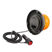 12V 24V LED-Rundumleuchte Bernsteinfarbene Stroboskop-Warnleuchten mit Magnetbefestigung und Flexi-DIN-Halterung für LKW, Traktoren, Gabelstapler, Busse