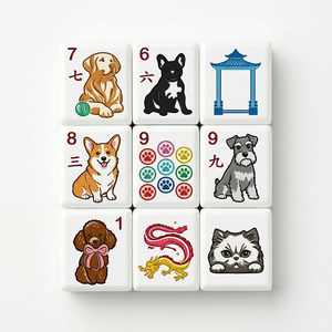 Juego de Mahjong de Viaje Personalizado al por Mayor en Stock, Set de Lujo Grabado en Acrílico, Fichas de Mahjong Americanas - Product Image 3