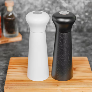 Juego de molinillo de sal y pimienta Manual en blanco y negro, molinillo de hierbas de Metal Popular, cocina casera, restaurante, núcleo de porcelana, cerámica de <span class=keywords><strong>cacao</strong></span> - Product Image 2