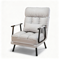 Fauteuil de relaxation pliant, idéal pour la sieste au bureau, pour balcon, monoplace, design moderne et minimaliste, structure métallique, convertible canapé-lit