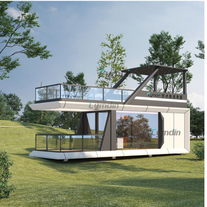 Casa Contenedor Moderna de Dos Pisos, Villa con Vivienda Integrada al Aire Libre, con Balcón de Vidrio y Estructura de Acero - Product Image 2