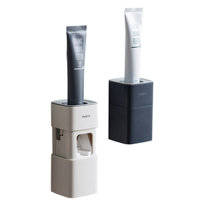 Bathroom Accessories Wall-mounted Automatic Toothpaste Squeezer Plastic Easy Toothpaste Applicator Dispenser