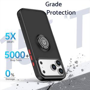 Acrylique Anneau Mobile Téléphone Cas pour iPhone 17 <span class=keywords><strong>Air</strong></span> 16 15 14 13 12 11 Pro <span class=keywords><strong>Max</strong></span> 16e SE4 Stand Dur Support De Voiture Antichoc Couvertures Arrière - Product Image 2