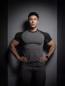 Maglietta a Compressione Elastica ad Asciugatura Rapida a Maniche Corte per Uomo, Abbigliamento Sportivo per Corsa, Allenamento, Palestra, Fitness, T-shirt Aderente - Product Image 2