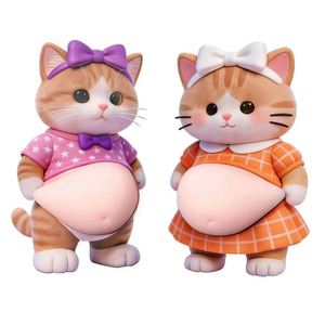 Ornement 3D souple sérigraphié imperméable, motif chat Kawaii, chien Mochi à pincer, jouet autocollant drôle pour décoration de voiture - Product Image 2