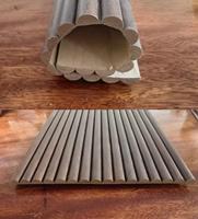 Panneau mural en MDF flexible moderne à grille de lattes, résistant à l'humidité et à la moisissure, texturé ondulé pour l'intérieur, chambre et salon