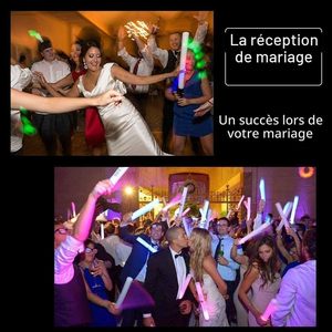 Neon-Glo 100pcs-pack RGB LED <b>Foam</b> <b>Sticks</b> Battery-Powered Waterproof Durable Glow Dark Indoor/Outdoor Party Supplies Wedding - Product Image 5