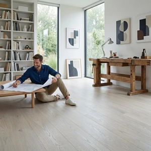 Pavimento in Legno Ingegnerizzato Multistrato Antiscivolo a Spina di Pesce in Rovere Bianco e Frassino, Stabile, per Soggiorno, con Sistema Click Lock, Direttamente dalla Fabbrica Cinese - Product Image 5